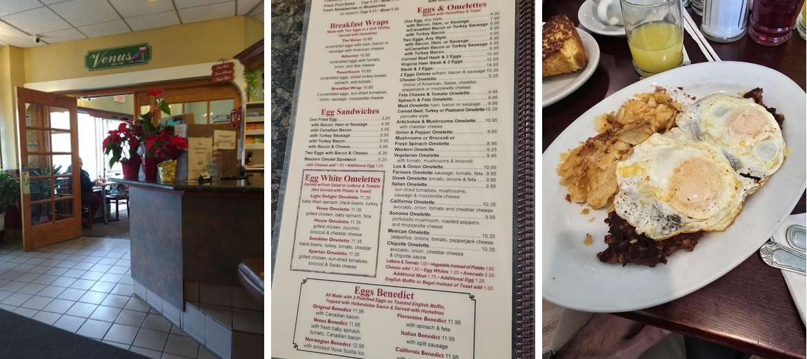 Venus Restaurant Menu